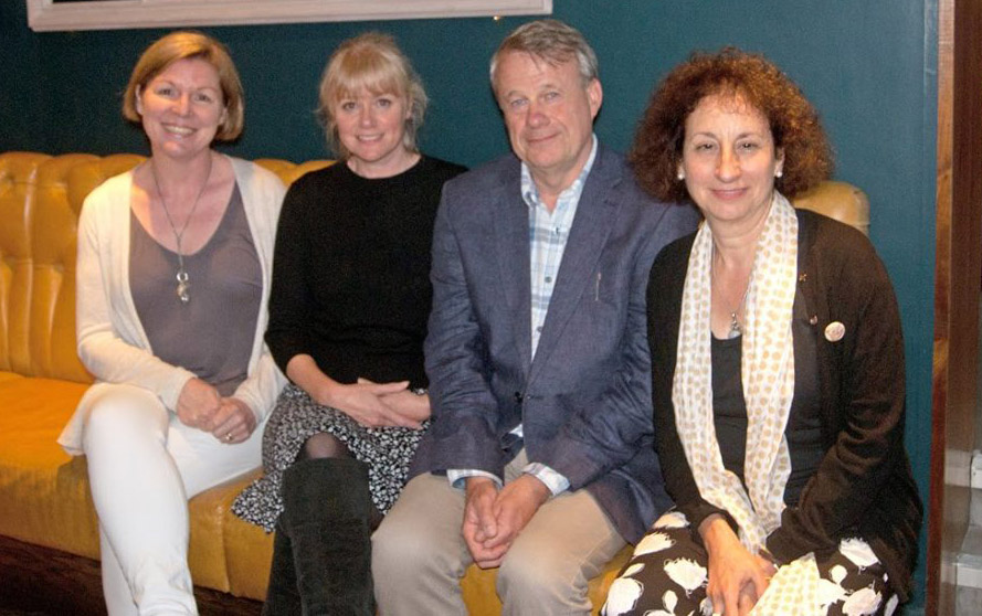 Skin Dairy launch readers (l to r) - Robin Houghton, Abegail Morley, Jeremy Page, Mara Bergman