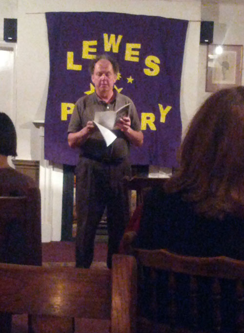 Stephen Plaice reading at Lewes Poetry