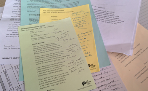 Aldeburgh Poetry Festival handouts