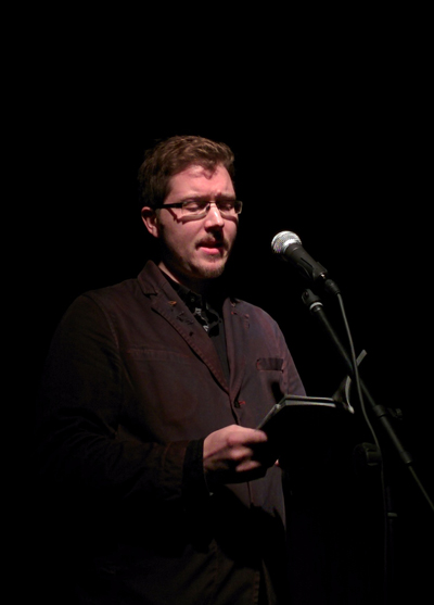 Tom Chivers at Pighog poetry night in Brighton